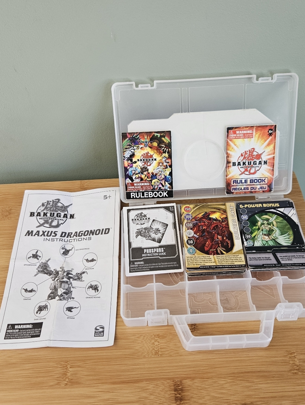 Bakugan Card Game Set Cards Only - White Storage Case